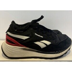 Reebok Classic Suede Little Boys Size 12 Athletic Shoes Black/Red